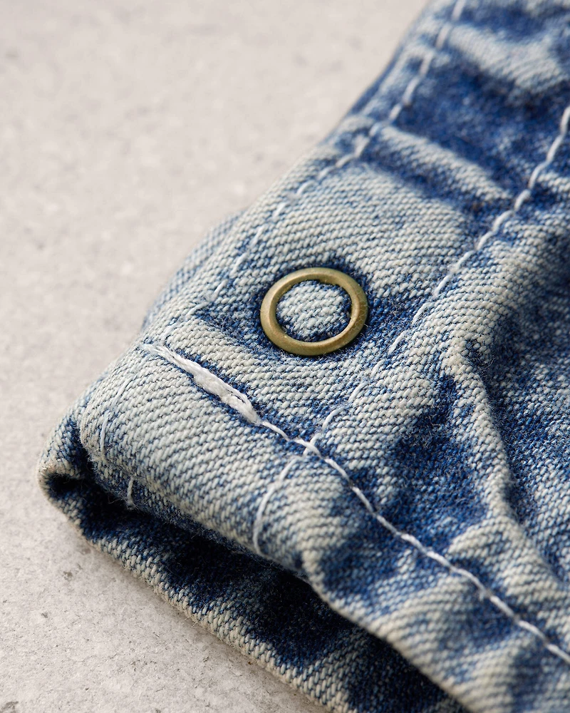 Baby 6M Vintage Dark Acid Wash Denim Overalls from the OshKosh Archive Release, circa 1990s