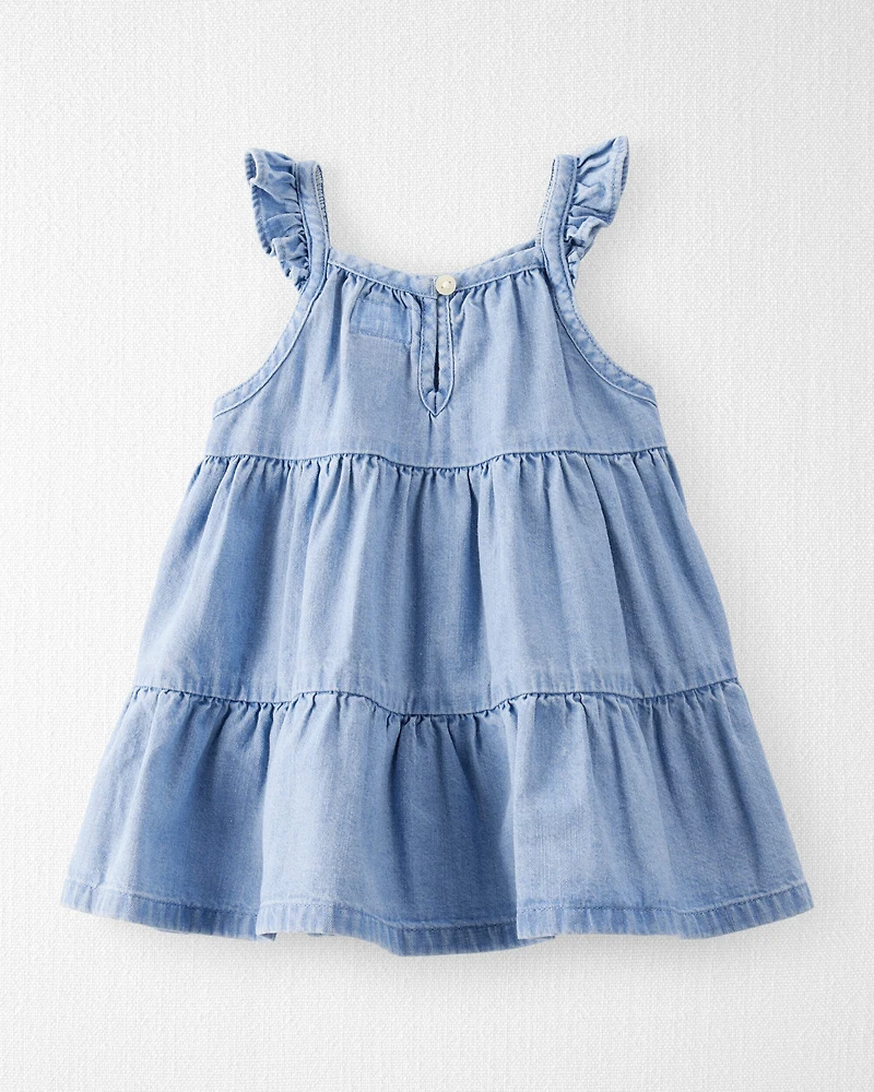 Baby Organic Cotton Chambray Dress