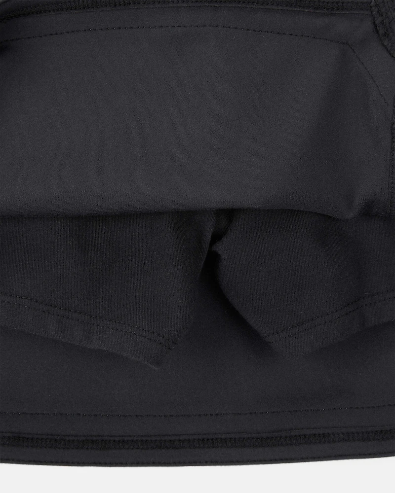 Girls Knit Active Skort - Black