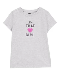 Kid I'm That Girl Short-Sleeve Graphic Tee - Grey