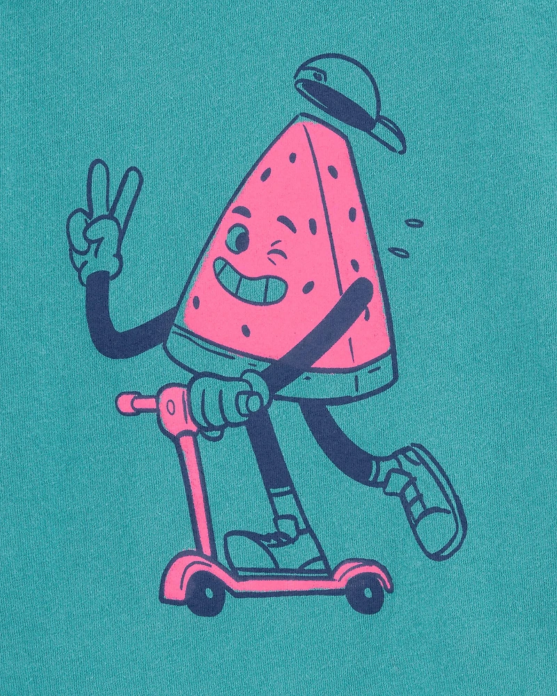 Toddler Watermelon Short-Sleeve Graphic Tee - Green