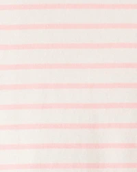 Toddler Girl 2-Piece Striped Long-Sleeve Top & Solid Stretch Leggings Set - Pink/Ivory