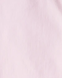 Girls Button-Front Straight Leg Pants - Pink