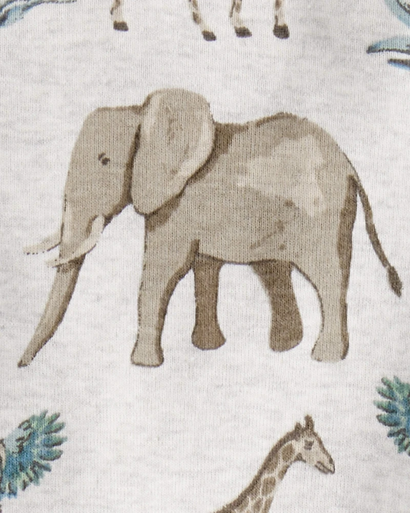 Kid Safari Print Organic Cotton 2-Piece Pajamas