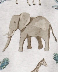 Kid Safari Print Organic Cotton 2-Piece Pajamas