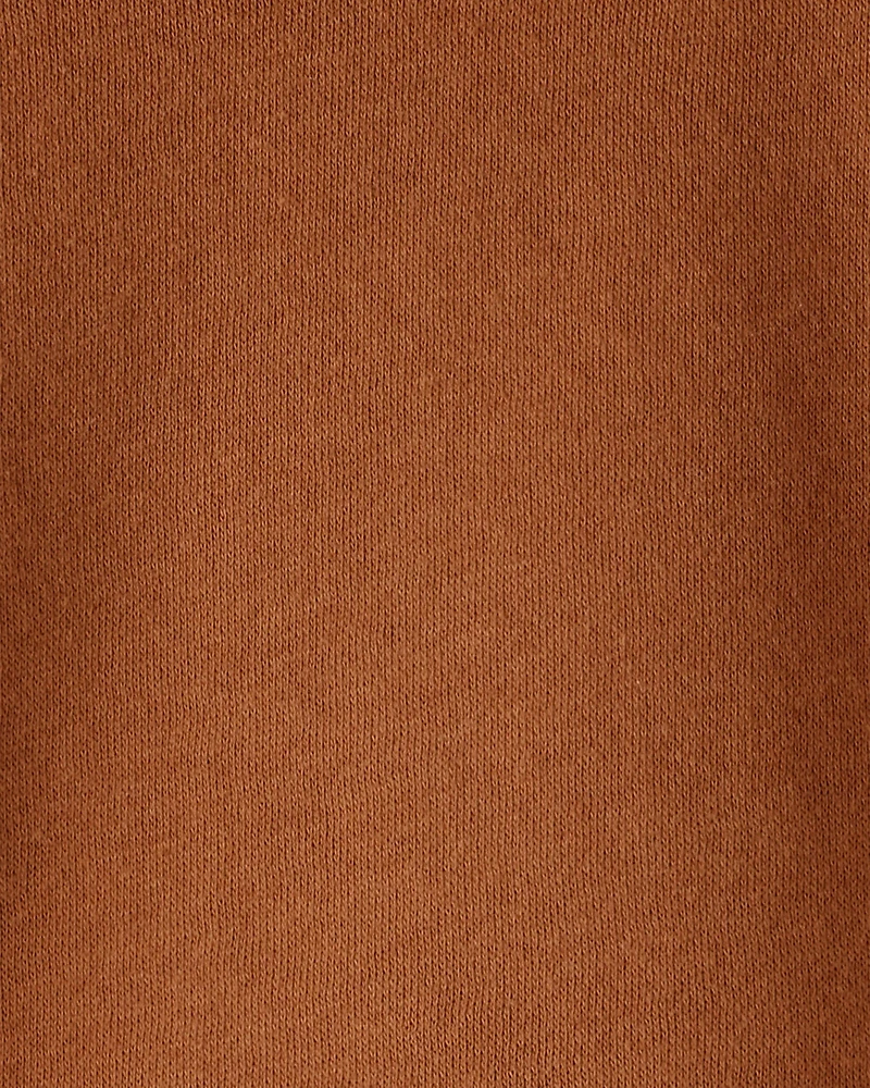 Baby Boy Solid Fleece Long-Sleeve Hoodie - Brown