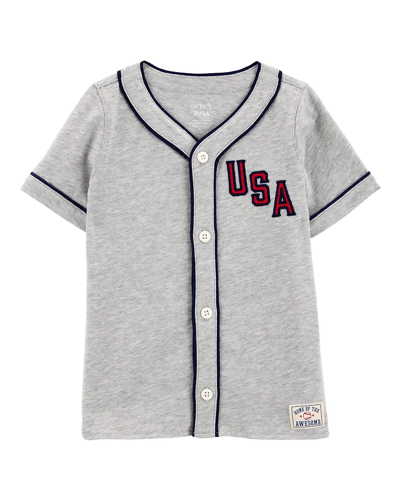 Toddler USA Varsity Button-Down Shirt