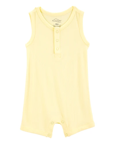 Baby PurelySoft Ribbed Romper - Yellow