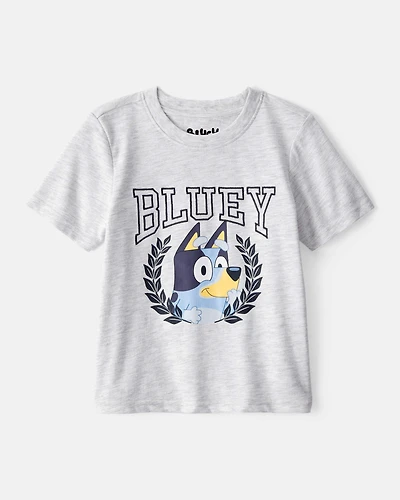 Toddler Neutral Bluey Short-Sleeve Graphic Tee - Grey