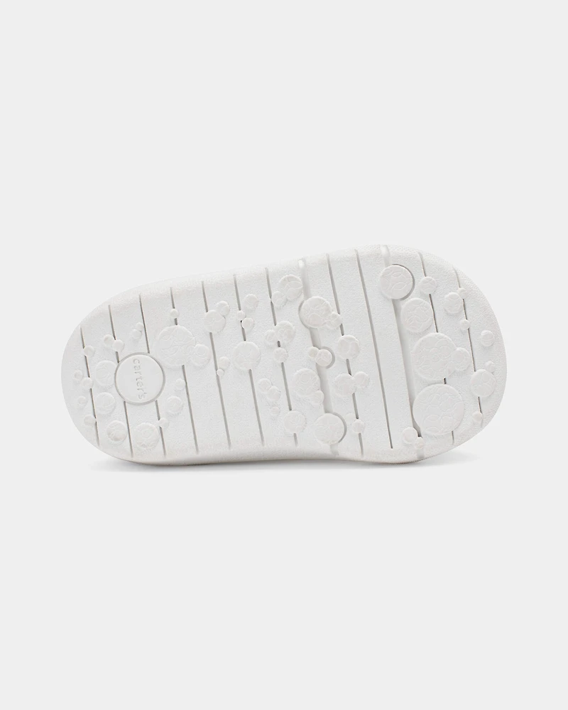 Baby Girl Heart Print Every Step® First Walker Casual Shoes - White/Black
