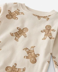 Baby Organic Cotton Pajamas Set in Gingerbread Man Print