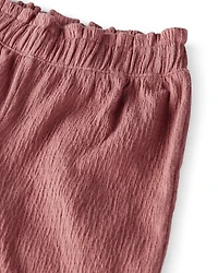 Toddler Girl 2-Piece Organic Cotton Crinkled Knit Set