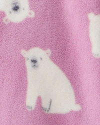 Toddler Girl Polar Bear Loose Fit Long-Sleeve 1-Piece Pajamas