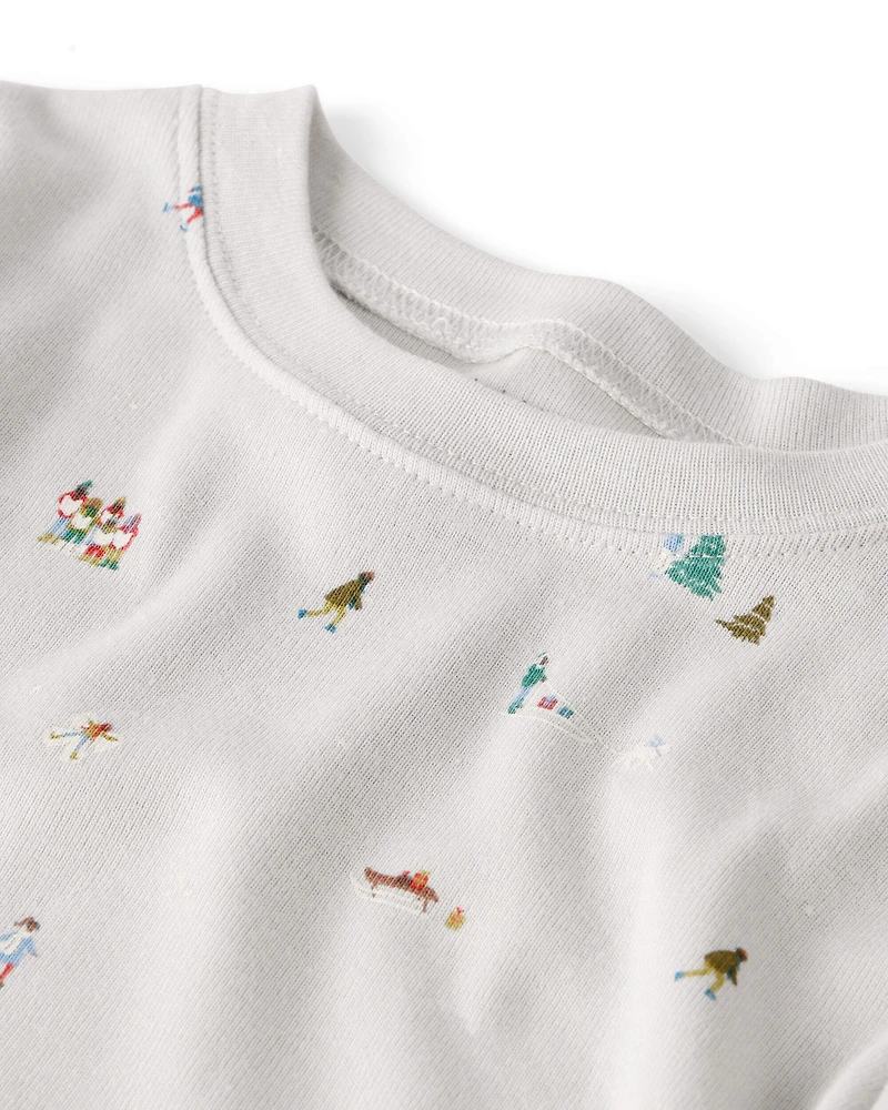 Baby Organic Cotton Pajamas in Frosted Trail Print