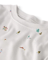 Baby Organic Cotton Pajamas in Frosted Trail Print
