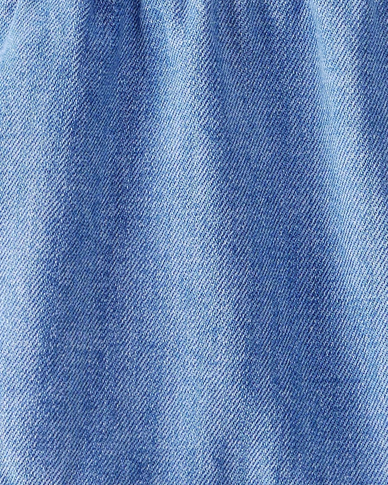 Toddler Girl Organic Cotton Chambray Dress