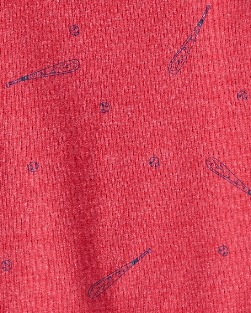 Baby Boy Baseball Print Short-Sleeve Tee - Red