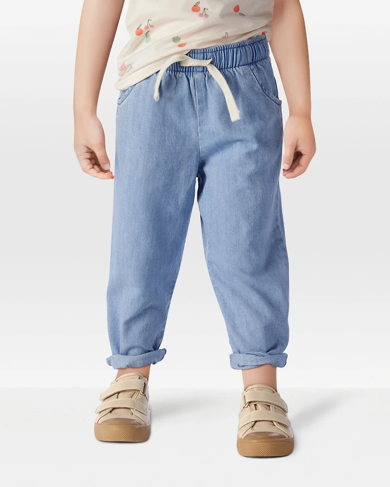 Toddler Organic Cotton Chambray Pants