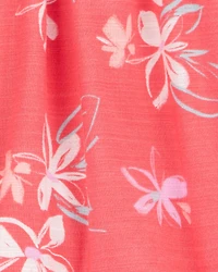 Kid Floral Linen Look-Alike Flowy Pull-On Shorts