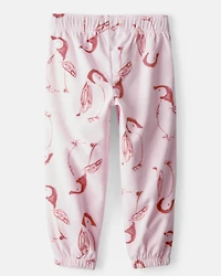 Toddler Girl Penguin Cozy Jogger Pant - Pink