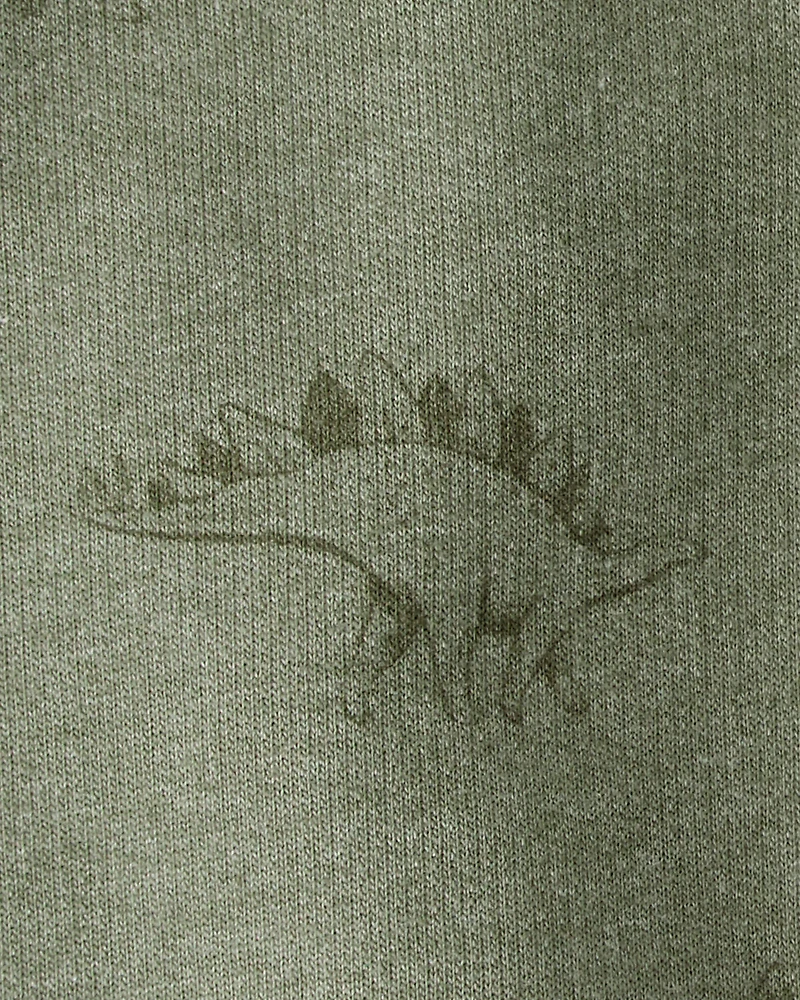 Toddler Boy Dinosaur French Terry Jogger - Green