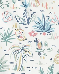 Toddler Girl Recycled Tropical Print Swimsuit