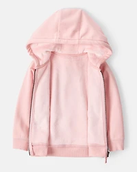 Toddler Girl 2-Piece DayDream Fleece Hooded Zip-Up Jacket & Joggers Set - Pink