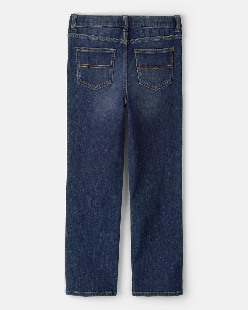 Kid Dark Wash Relaxed-Fit Classic Jeans