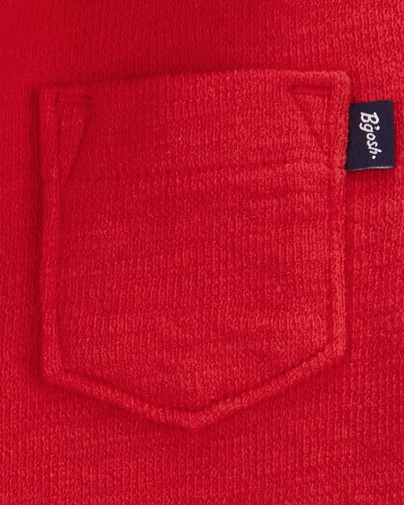 Baby Knit Button-Front Shirt-Red