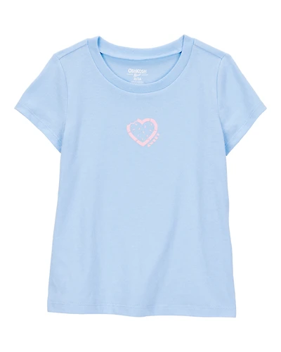 Toddler Heart Short-Sleeve Graphic Tee - Blue
