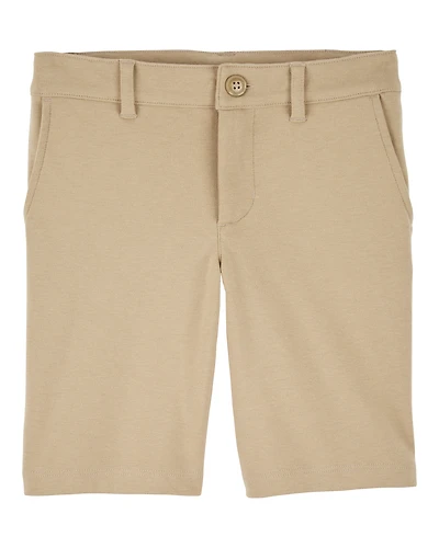 Girls Ponte Knit Uniform Shorts