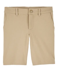 Girls Ponte Knit Uniform Shorts
