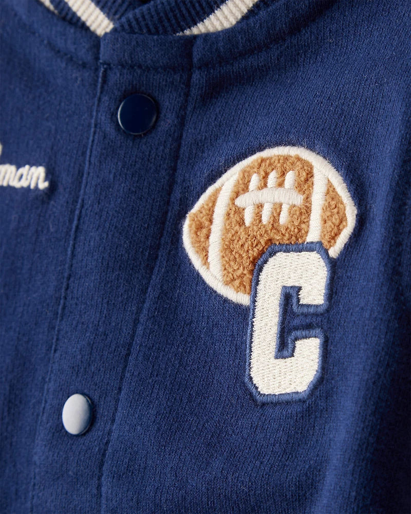 Baby 3-Piece Varsity Freshman Little Jacket Set - Navy/Ivory