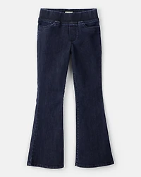Girls Mid-Rise Denim Pull-On Bootcut Jeans - Blue