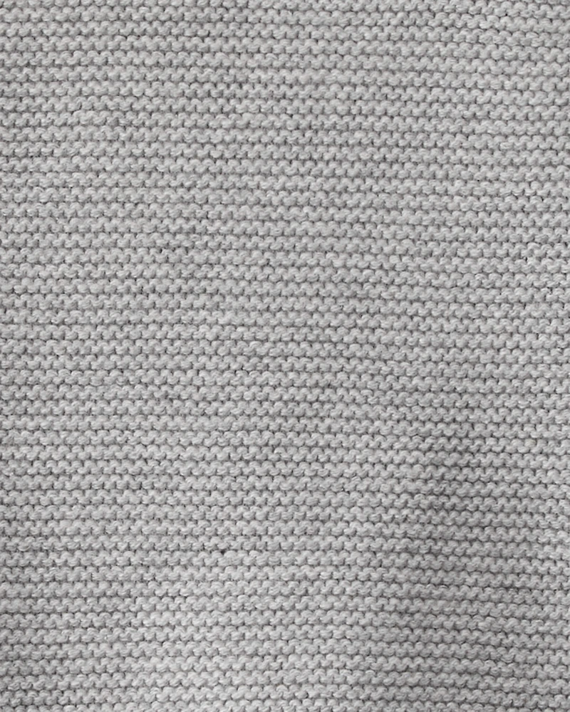 Baby Organic Cotton Sweater Knit Overalls Heather Grey