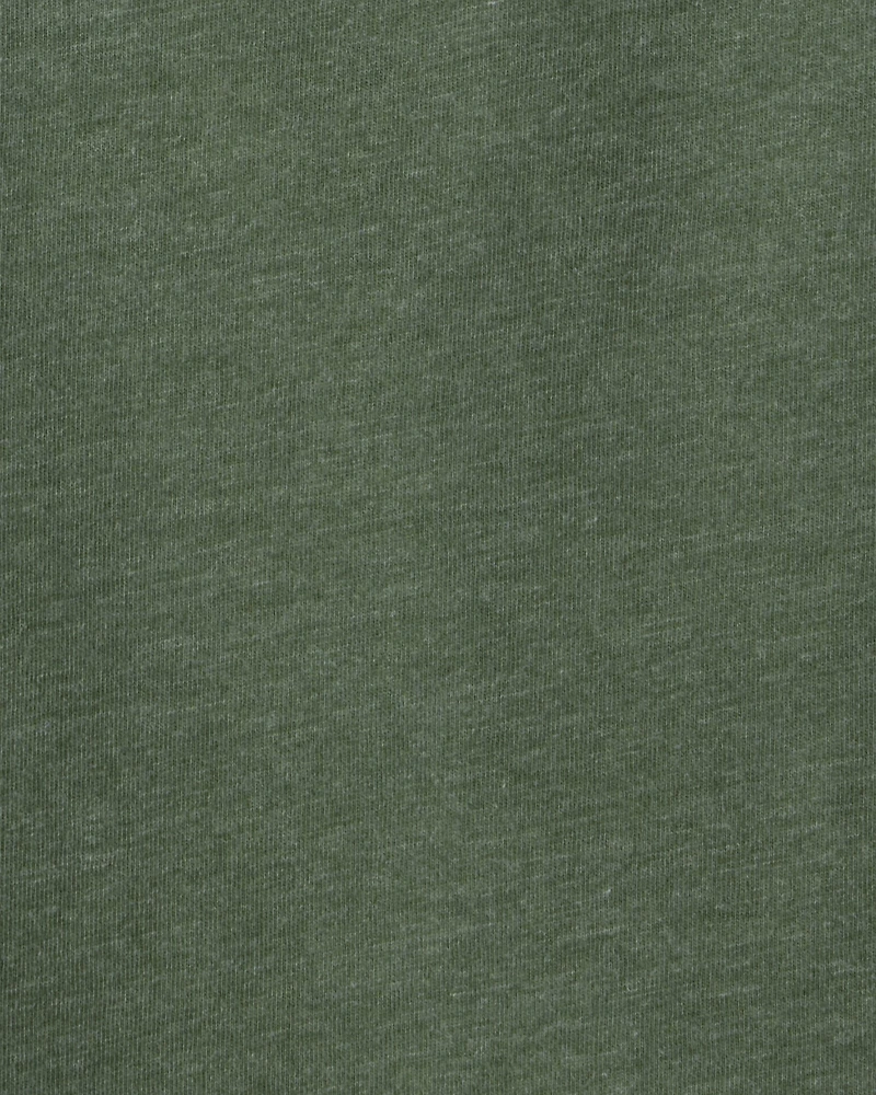Toddler Boy Long-Sleeve Pocket Tee - Dark Green
