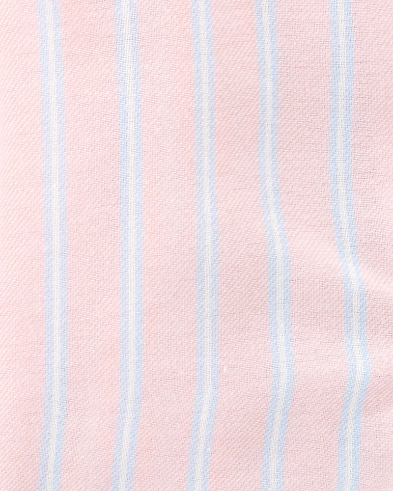 Toddler Striped Loose Fit 2-Piece Pajamas - Purple