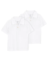 Toddler -Pack Pique Uniform Polo Shirts