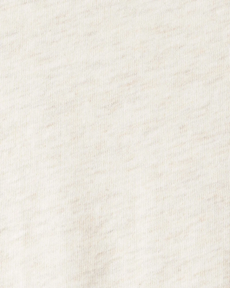 Girls Long-Sleeve Peplum Top - Oatmeal