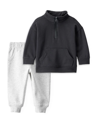 Baby Boy 2-Piece DayDream Fleece Fleece Sweatshirt & Joggers Set - Black/Grey