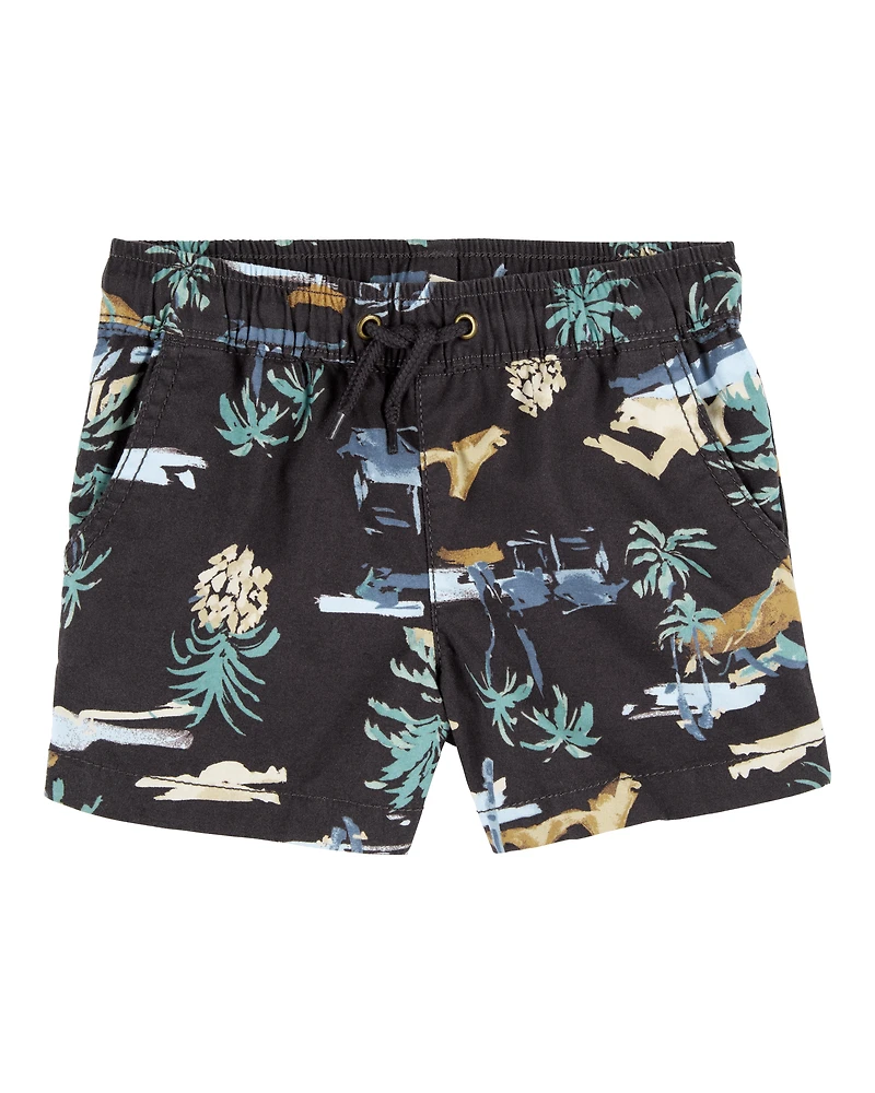 Baby Tropical Print Pull-On Short