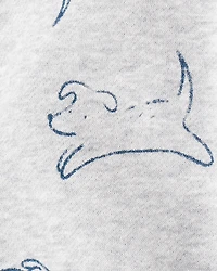 Baby Boy Dog Knit Pull-On Pants - Grey
