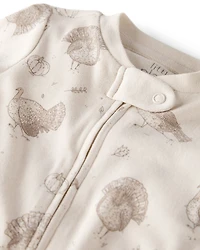 Baby Organic Cotton Sleep & Play Pajamas Turkey Trot