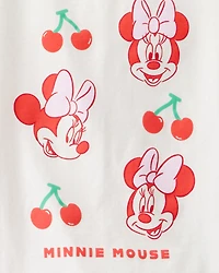 Toddler Girl 2-Piece Minnie Mouse Outfit Set - White/Pink