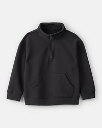 Toddler Boy DayDream Fleece Quarter Zip Sweatshirt - Black