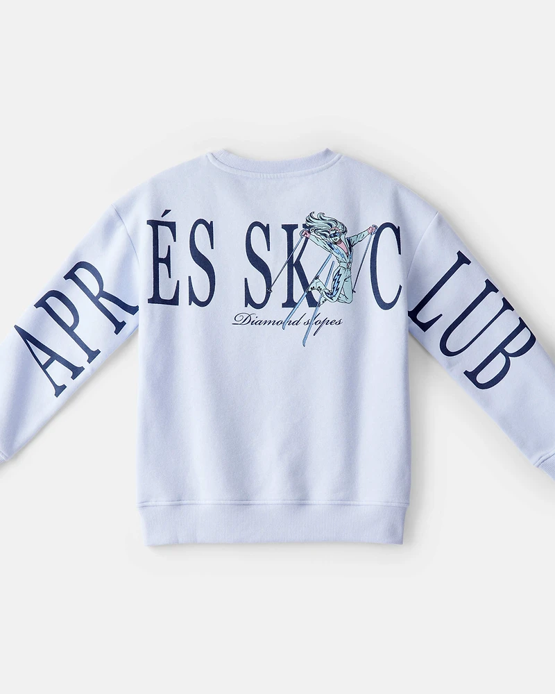 Girls Barbie Long-Sleeve Pullover Sweatshirt - Blue