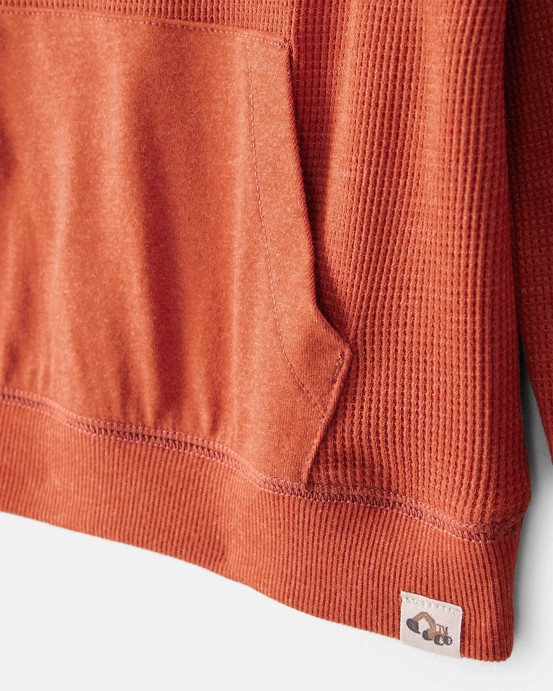 Toddler Boy Waffle Knit Long-Sleeve Tee & Pant Set - Orange