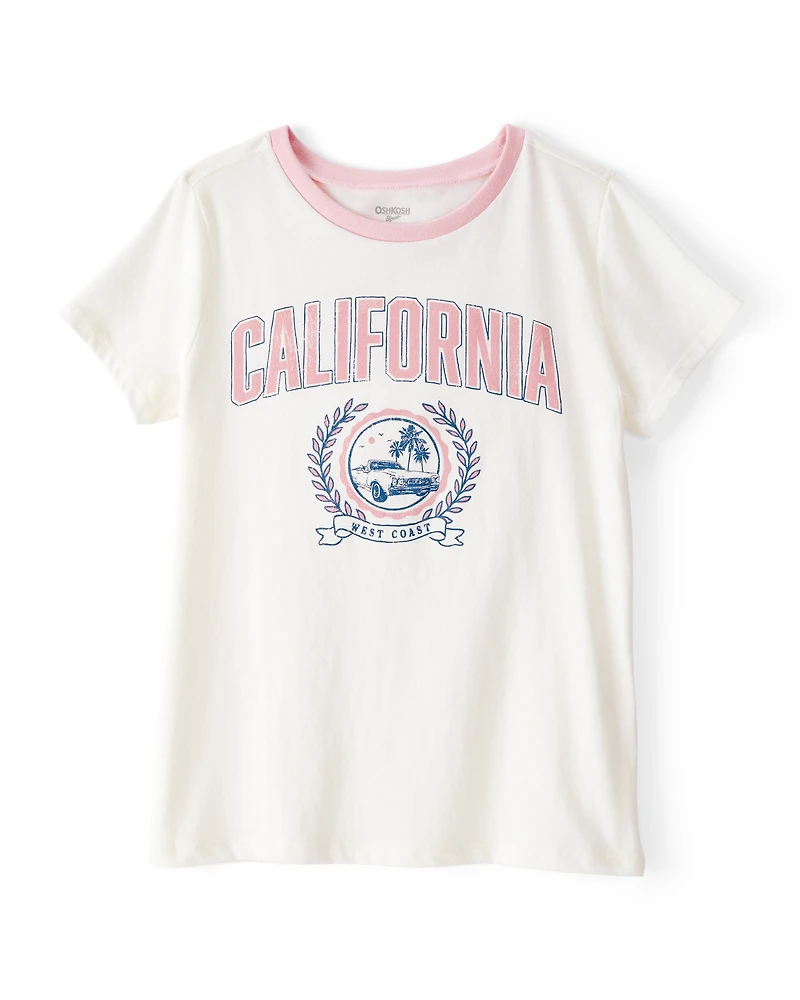 Kid California Short-Sleeve Graphic Tee - White
