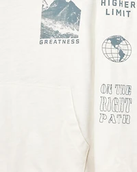 Kid Mountain Knit Hoodie - White