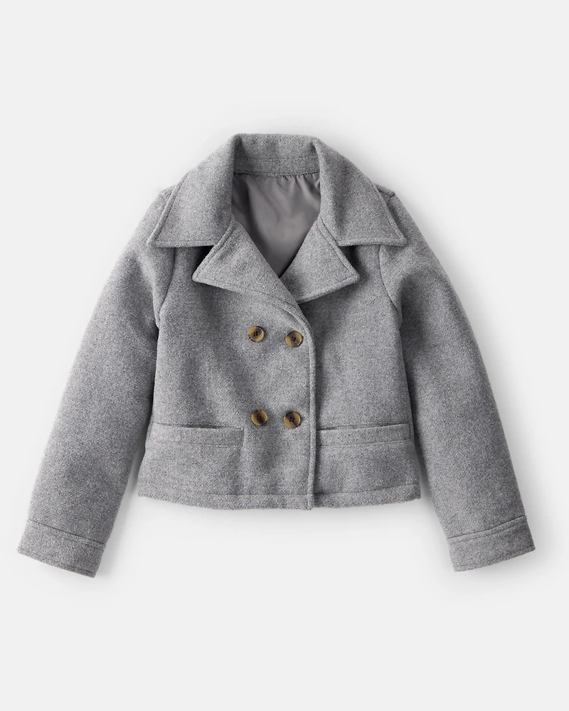 Girls Long-Sleeve Fashion Jacket - Grey